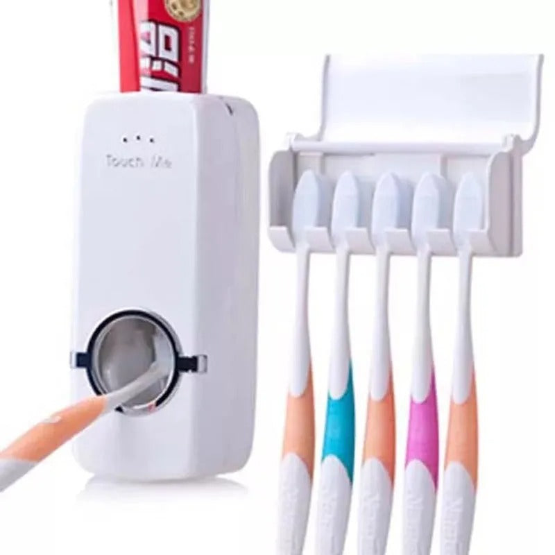 Distributeur mural de dentifrice avec support