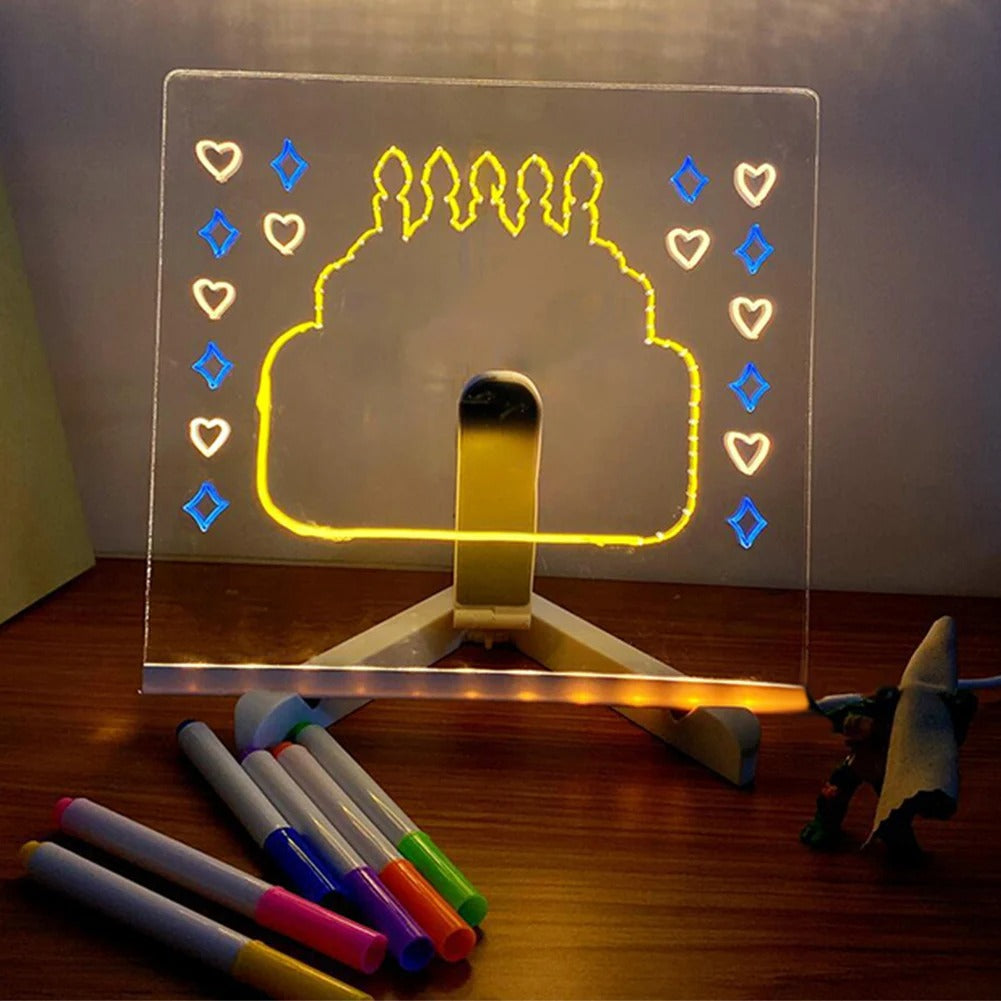 Ardoise Lumineuse avec Marqueurs