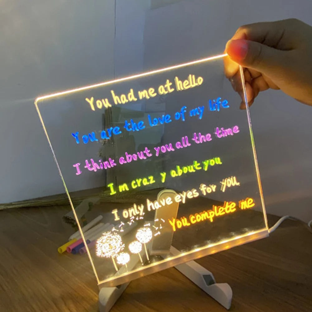 Ardoise Lumineuse avec Marqueurs