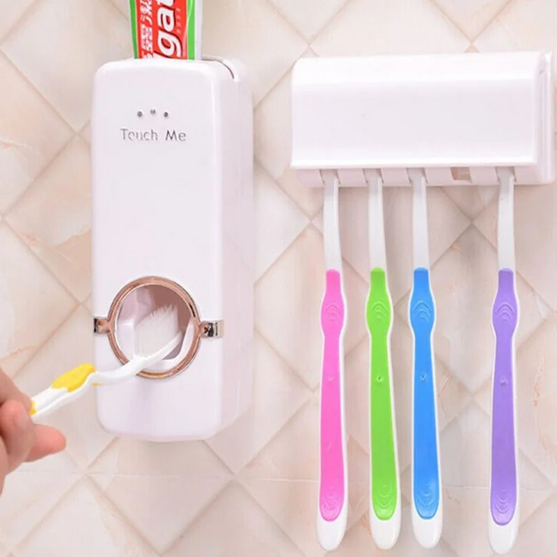 Distributeur mural de dentifrice avec support