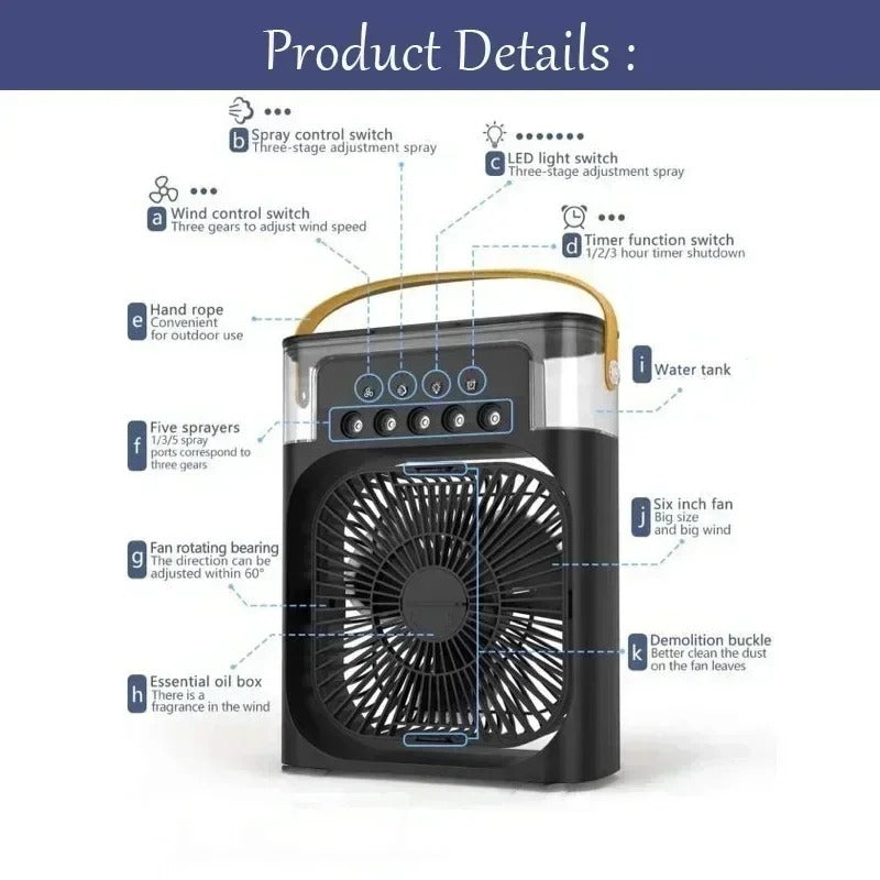 Ventilateur Humidificateur Portable avec réservoir