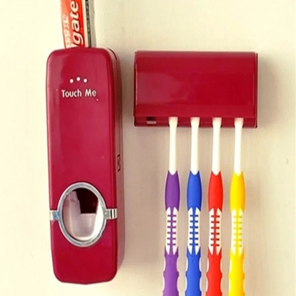 Distributeur mural de dentifrice avec support